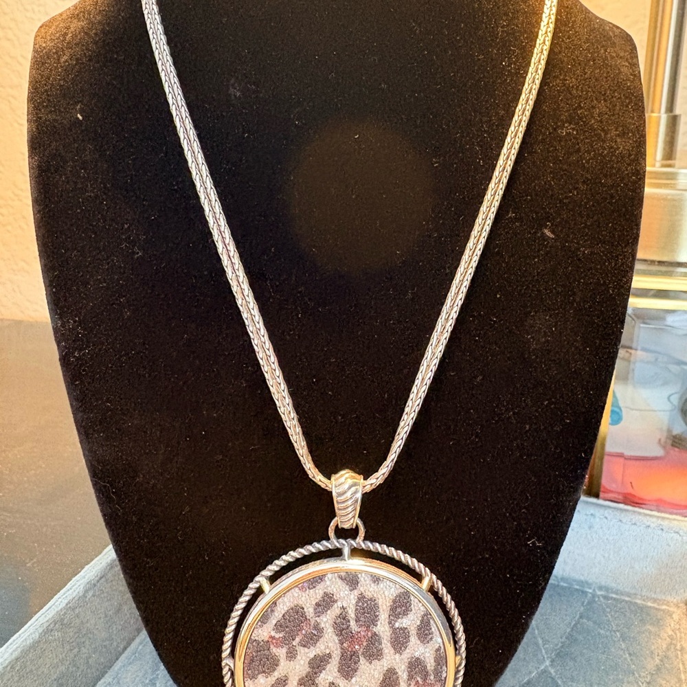 Brighton Silver Leopard Pendant Necklace